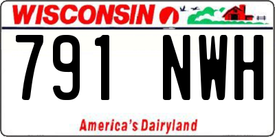 WI license plate 791NWH