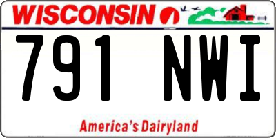 WI license plate 791NWI