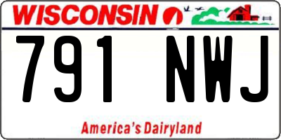 WI license plate 791NWJ
