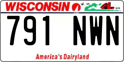WI license plate 791NWN