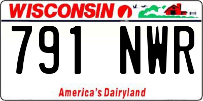 WI license plate 791NWR
