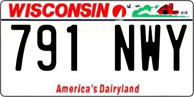 WI license plate 791NWY