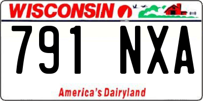 WI license plate 791NXA