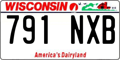WI license plate 791NXB