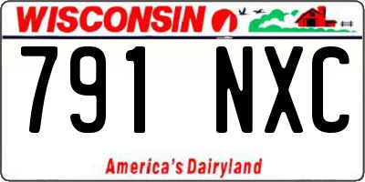 WI license plate 791NXC