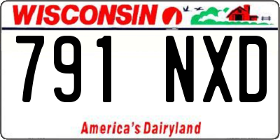 WI license plate 791NXD