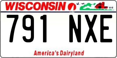 WI license plate 791NXE