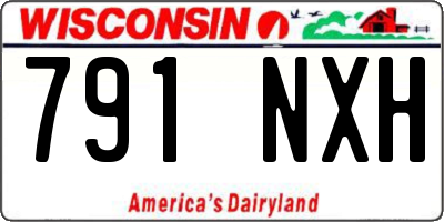 WI license plate 791NXH