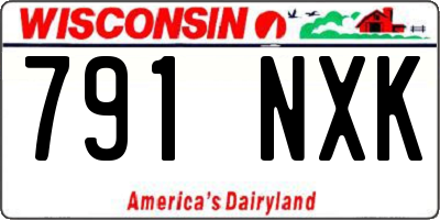 WI license plate 791NXK