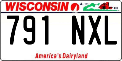 WI license plate 791NXL