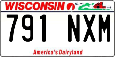 WI license plate 791NXM