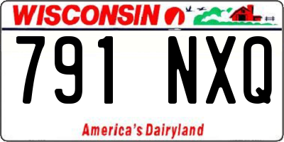 WI license plate 791NXQ