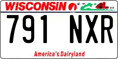 WI license plate 791NXR