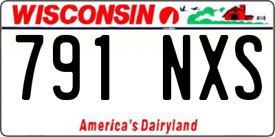 WI license plate 791NXS