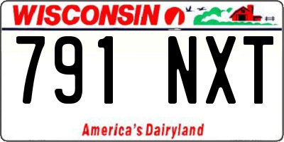 WI license plate 791NXT