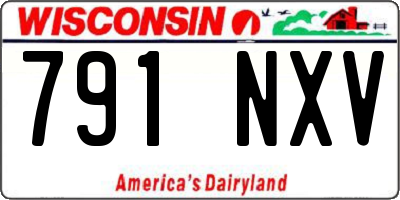 WI license plate 791NXV