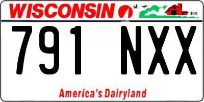 WI license plate 791NXX