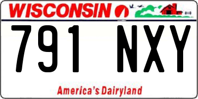 WI license plate 791NXY