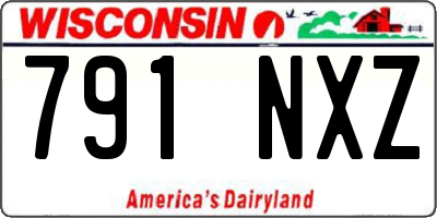 WI license plate 791NXZ