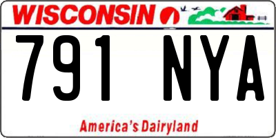 WI license plate 791NYA