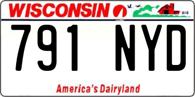 WI license plate 791NYD