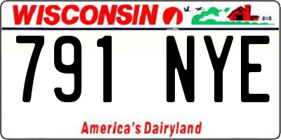 WI license plate 791NYE