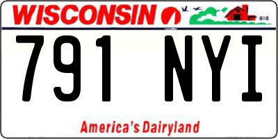 WI license plate 791NYI