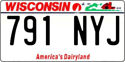 WI license plate 791NYJ