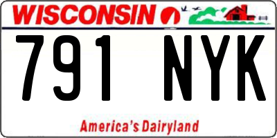 WI license plate 791NYK