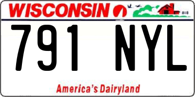 WI license plate 791NYL