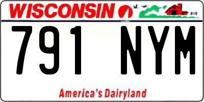 WI license plate 791NYM