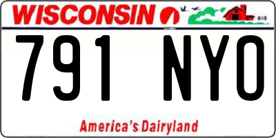 WI license plate 791NYO
