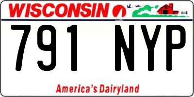 WI license plate 791NYP
