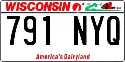 WI license plate 791NYQ