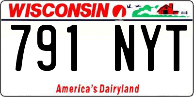 WI license plate 791NYT
