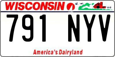WI license plate 791NYV