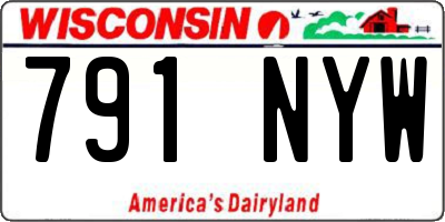 WI license plate 791NYW