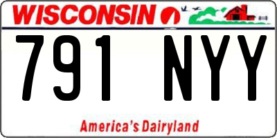 WI license plate 791NYY
