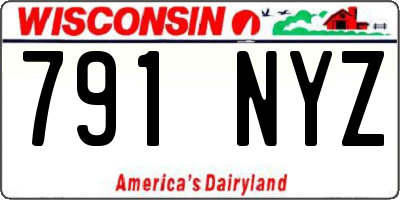 WI license plate 791NYZ