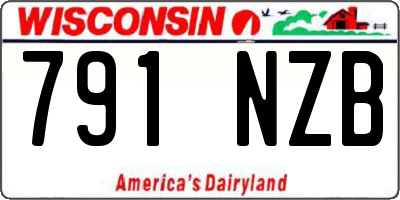 WI license plate 791NZB