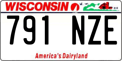 WI license plate 791NZE