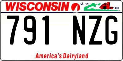 WI license plate 791NZG