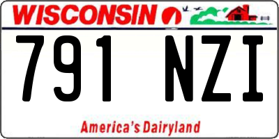 WI license plate 791NZI