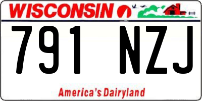WI license plate 791NZJ