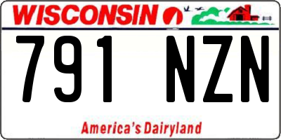 WI license plate 791NZN