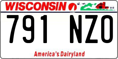WI license plate 791NZO