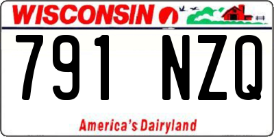 WI license plate 791NZQ