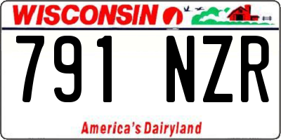 WI license plate 791NZR