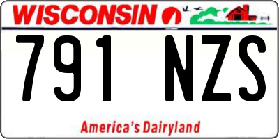 WI license plate 791NZS