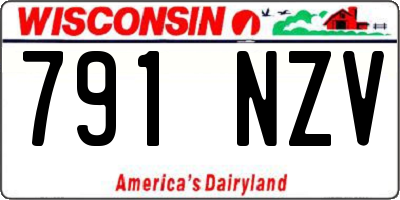 WI license plate 791NZV